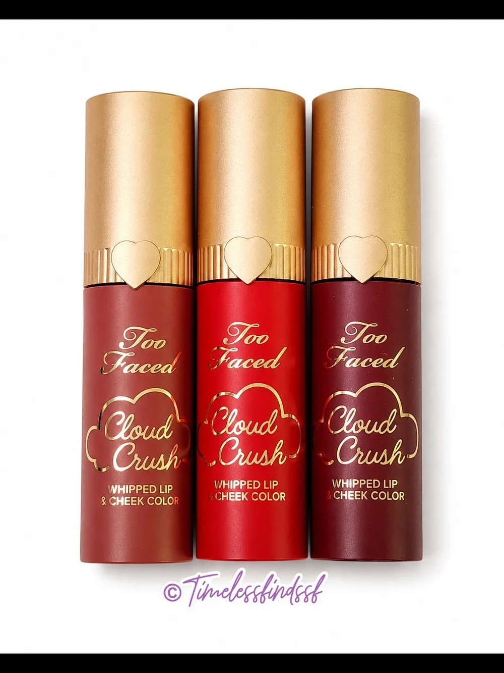 Too Faced Cloud Crush Whipped Lip & Cheek Trio — Bundle